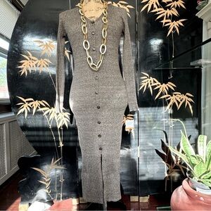 NWT Taylor Button-Down Midi Knit Dress